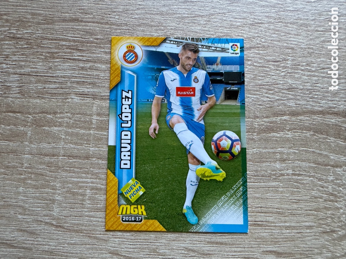 Cromos de f&uacute;tbol: 274 BIS DAVID L&Oacute;PEZ NUEVA FICHA MEGACRACKS MGK 2016 2017 16 17 RCD ESPANYOL