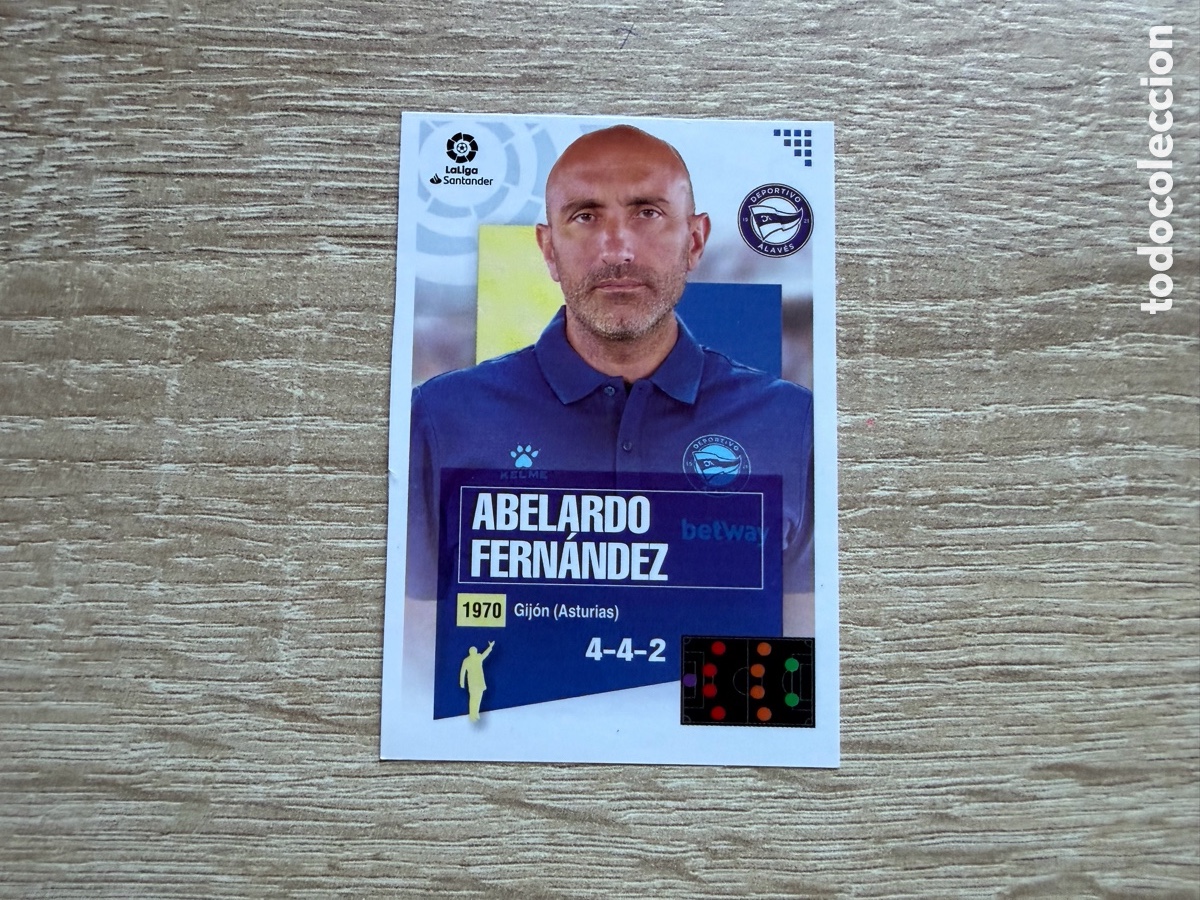 Cromos de f&uacute;tbol: 39 ABELARDO FERN&Aacute;NDEZ ENTRENADOR MERCADO DE INVIERNO COLECCIONES ESTE LIGA 2020 2021 20 21 D. ALAV&Eacute;S