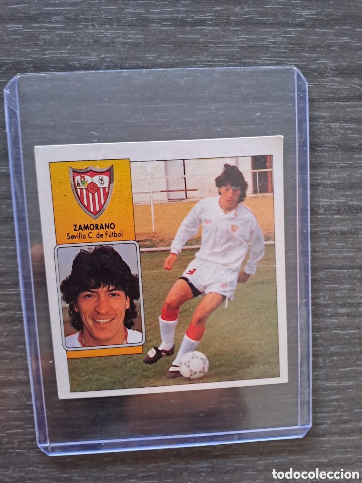 Cromos de f&uacute;tbol: ZAMORANO SEVILLA 92-93 BAJA EDICIONES ESTE Cromo original de Iv&aacute;n Zamorano con el Sevilla FC