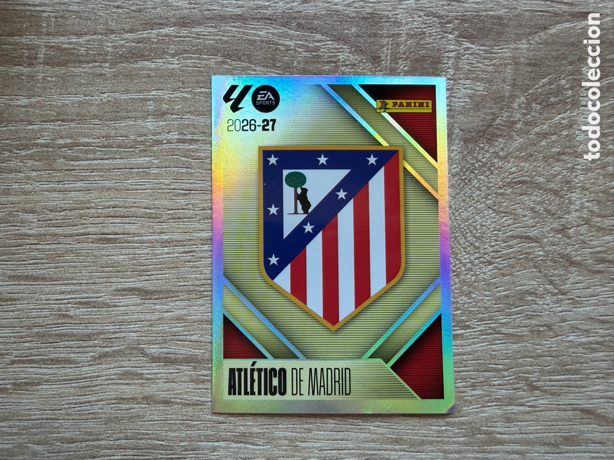 Cromos de f&uacute;tbol: ESCUDO ATL&Eacute;TICO DE MADRID COLECCIONES ESTE LIGA 2026 2027 26 27
