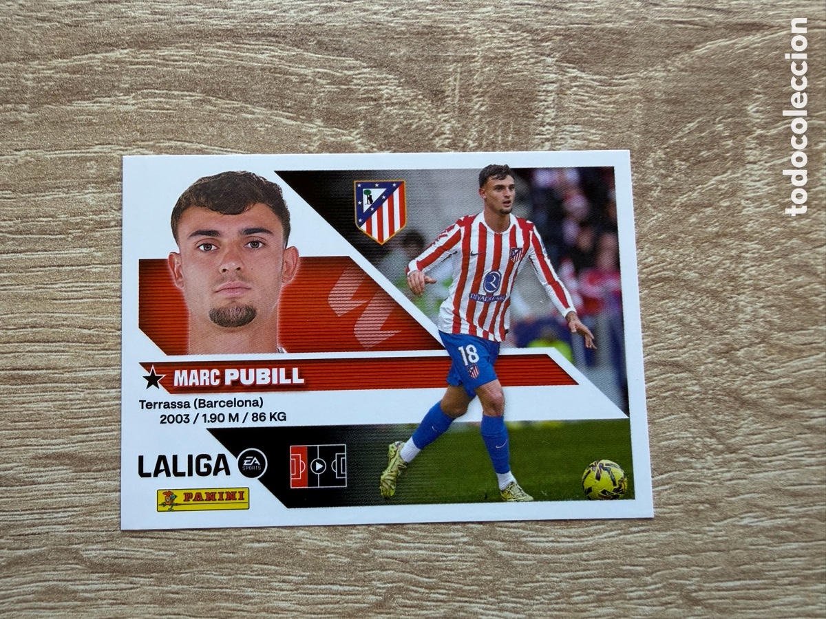 Cromos de f&uacute;tbol: 7 PUBILL COLECCIONES ESTE LIGA 2026 2027 26 27 ATL&Eacute;TICO DE MADRID