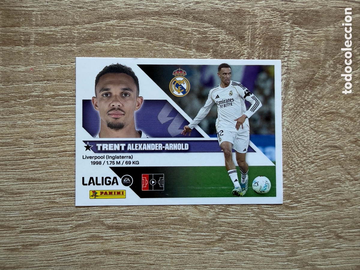 Cromos de f&uacute;tbol: 5 TRENT COLECCIONES ESTE LIGA 2026 2027 26 27 REAL MADRID