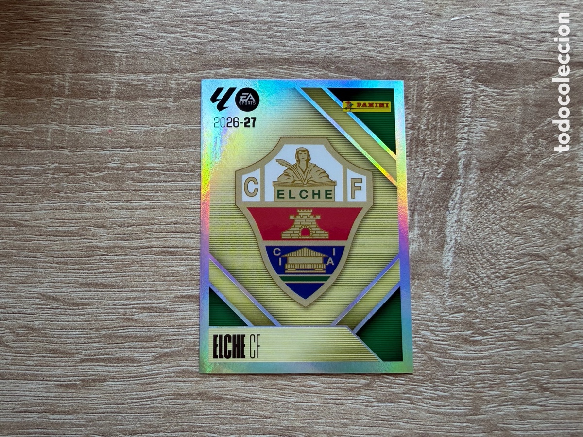 Cromos de f&uacute;tbol: ESCUDO ELCHE CF COLECCIONES ESTE LIGA 2026 2027 26 27