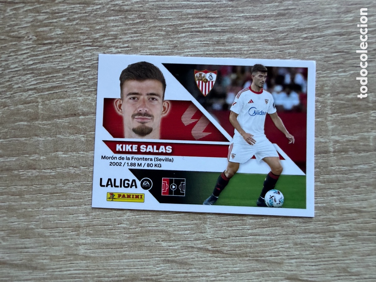 Cromos de f&uacute;tbol: 7 KIKE SALAS COLECCIONES ESTE LIGA 2026 2027 26 27 SEVILLA FC