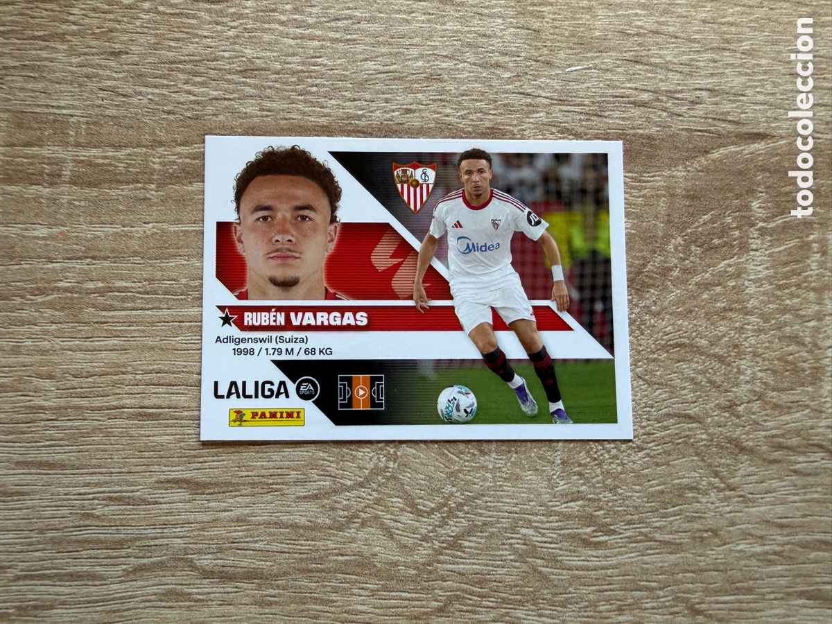 Cromos de f&uacute;tbol: 15 VARGAS COLECCIONES ESTE LIGA 2026 2027 26 27 SEVILLA FC