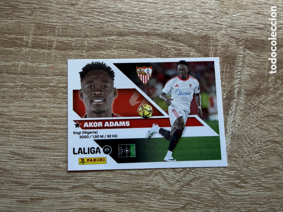 Cromos de f&uacute;tbol: 19 AKOR ADAMS COLECCIONES ESTE LIGA 2026 2027 26 27 SEVILLA FC