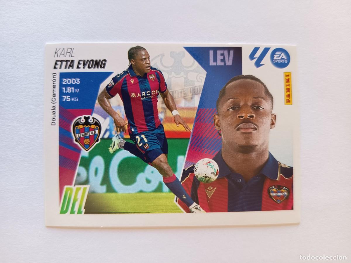 Cromos de f&uacute;tbol: CROMO &Uacute;LTIMOS FICHAJES 58 KARL ETTA EYONG LEVANTE FICHAJE - LIGA ESTE 2025 2026 25 26 PANINI ESPA&Ntilde;A