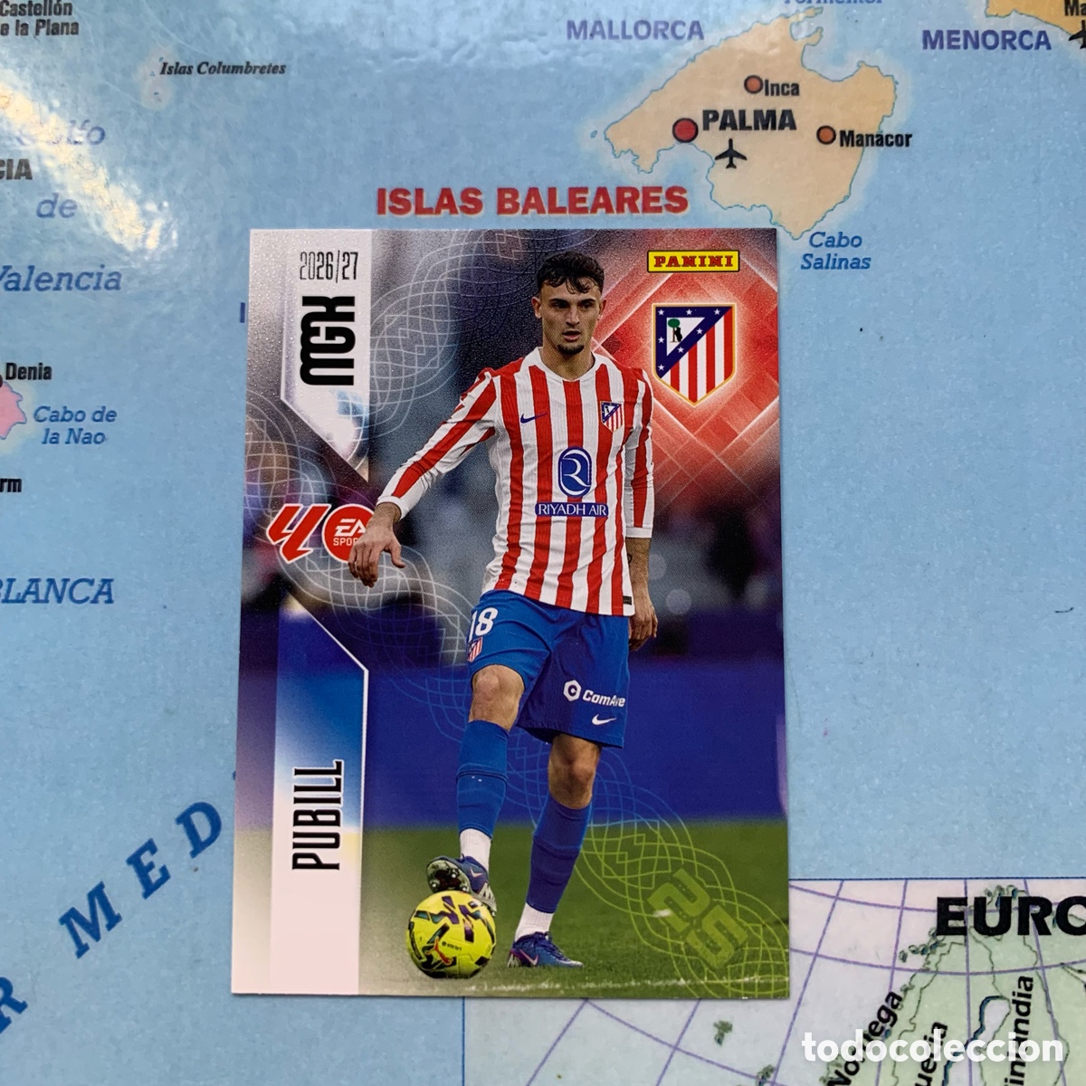 Cromos de f&uacute;tbol: Pubill n&uacute;mero 60 del Atl&eacute;tico de Madrid megacracks 26-27 2026-2027
