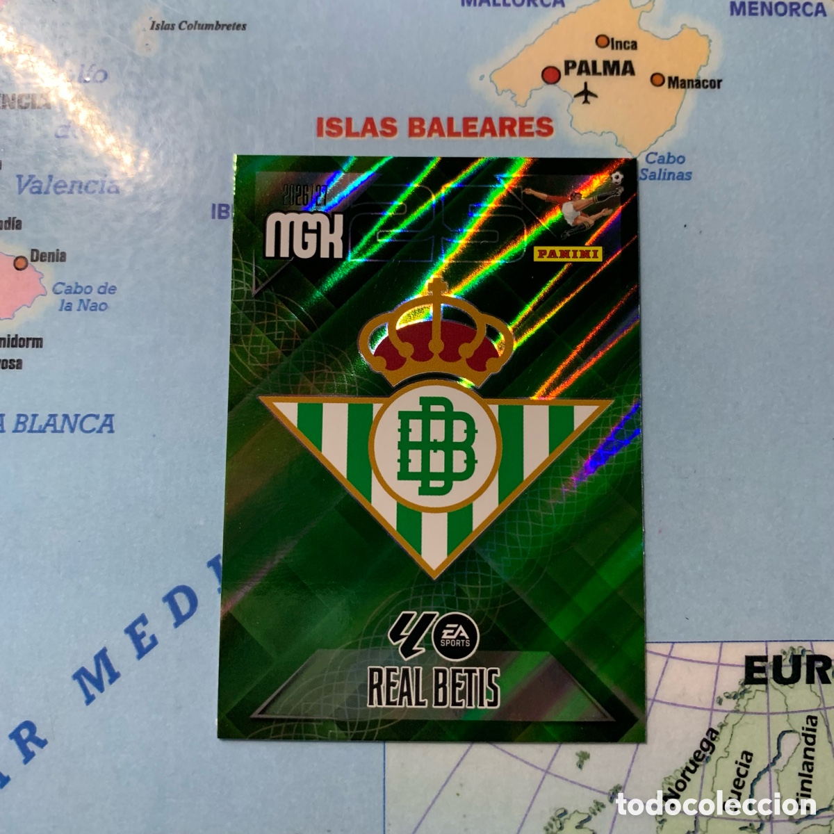 Cromos de f&uacute;tbol: Escudo del Betis n&uacute;mero 91 megacracks 26-27 2026-2027