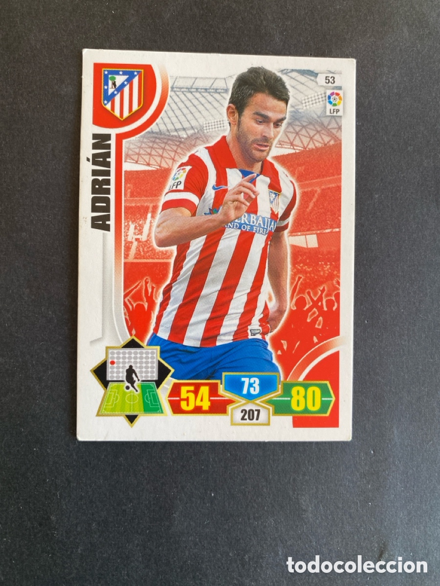 Football Stickers: Cromo Adrenalyn 13/14 Atl&eacute;tico N* 53