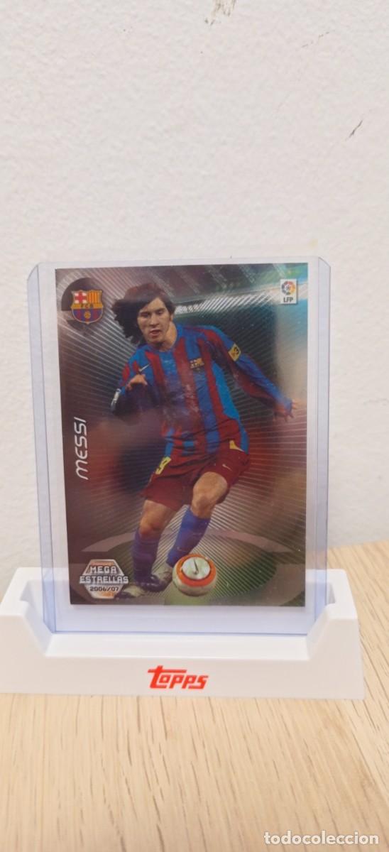 Cromos de f&uacute;tbol: Lionel Messi #386 &ndash; Mega Estrellas &ldquo;El Nuevo Maradona&rdquo; &ndash; FC Barcelona &ndash; Megacracks 2006/07