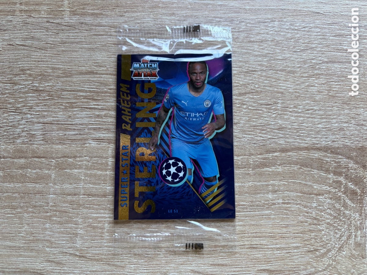 Cromos de f&uacute;tbol: LE S1 RAHEEM STERLING SUPERSTAR TOPPS MATCH ATTAX CHAMPIONS LEAGUE 2021 2022 21 22 MANCHESTER CITY