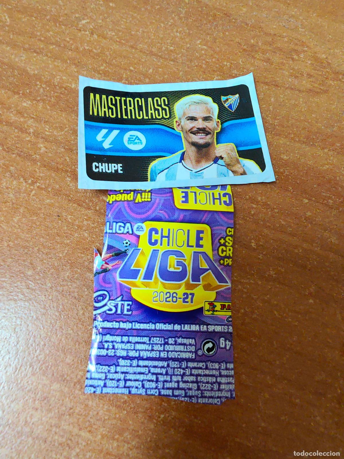 Fu&szlig;ball-Sticker: CROMO CHICLES LIGA ESTE 2026/2027 MARTERCLASS ( CHUPE ) MALAGA C F