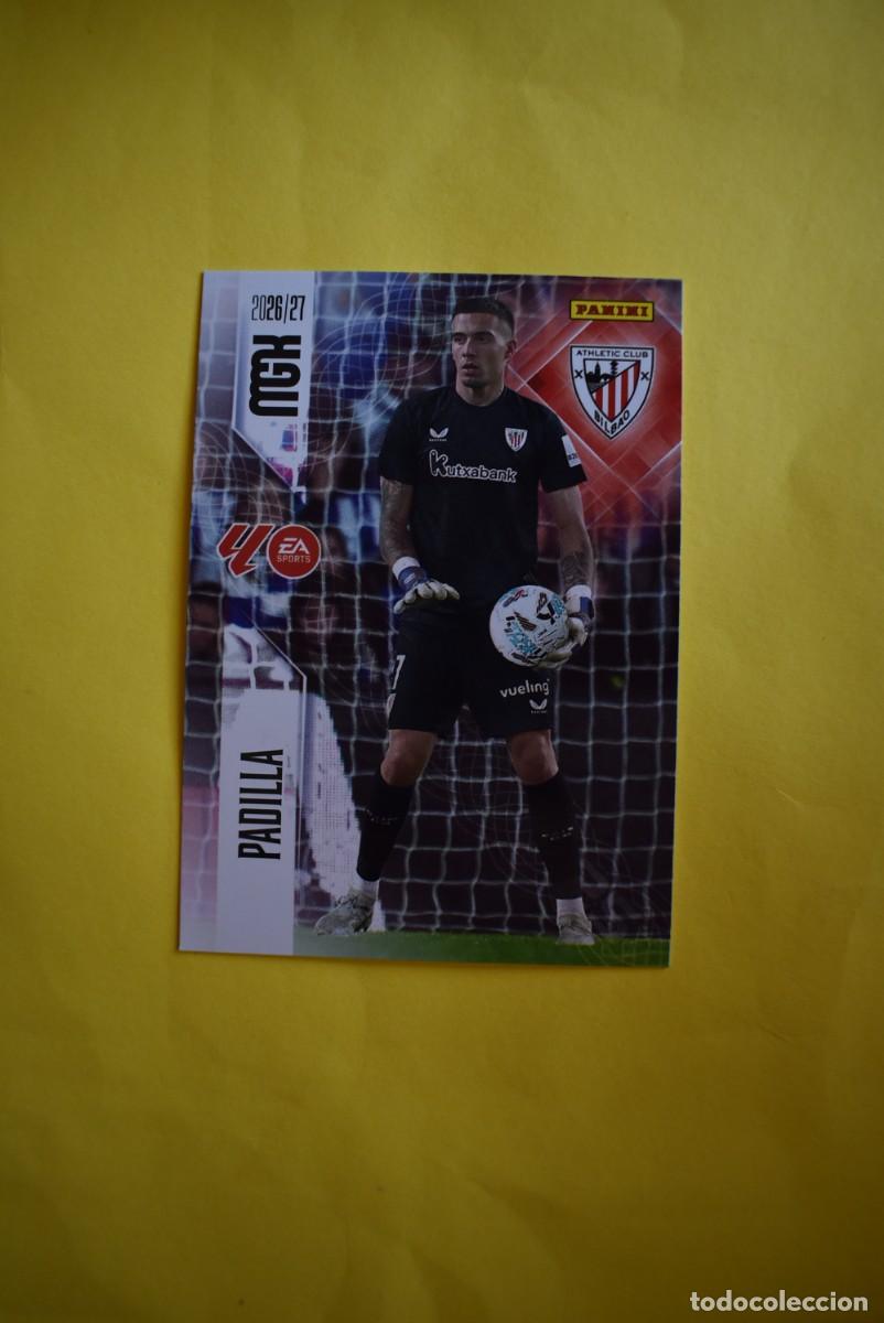Cromos de f&uacute;tbol: Cromo La Liga. Megacracks. 2026 2027. 26 27. Padilla. Athletic Club Bilbao. N. &ordm; 39. Panini