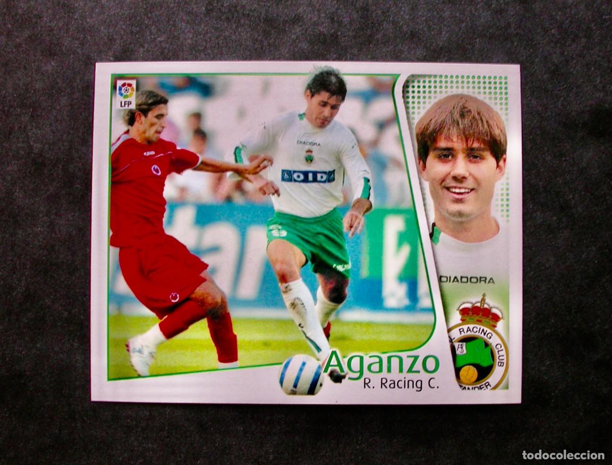 Cromos de f&uacute;tbol: AGANZO / RACING DE SANTANDER / EDICIONES ESTE LIGA 2004-2005 04-05 / NUNCA PEGADO