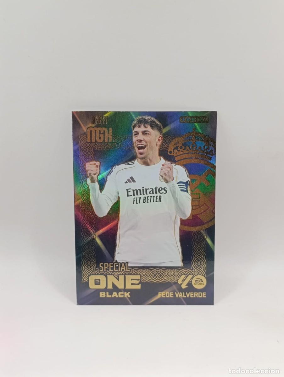 Cromos de f&uacute;tbol: VALVERDE REAL MADRID SPECIAL ONE BLACK PANINI MEGACRACKS 2026 2027 26 27