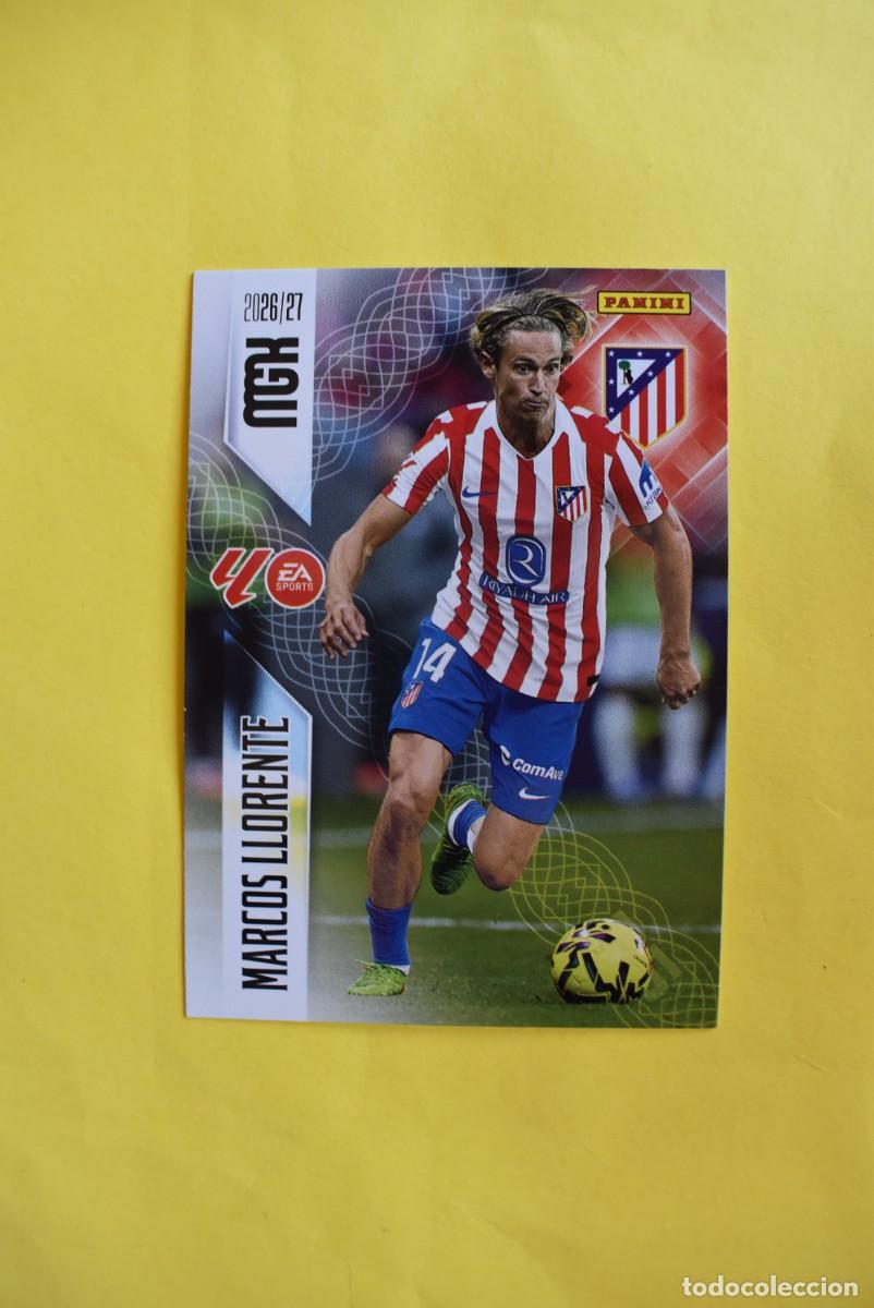 Cromos de f&uacute;tbol: Cromo La Liga. Megacracks. 2026 2027. 26 27. Marcos Llorente. Atl&eacute;tico de Madrid. N. &ordm; 58. Panini