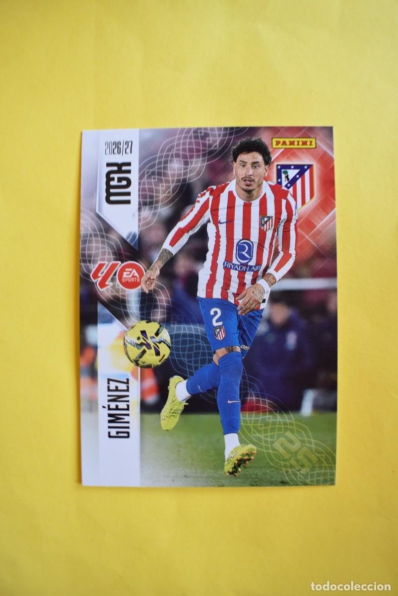 Cromos de f&uacute;tbol: Cromo La Liga. Megacracks. 2026 2027. 26 27. Gim&eacute;nez. Atl&eacute;tico de Madrid. N. &ordm; 61. Panini