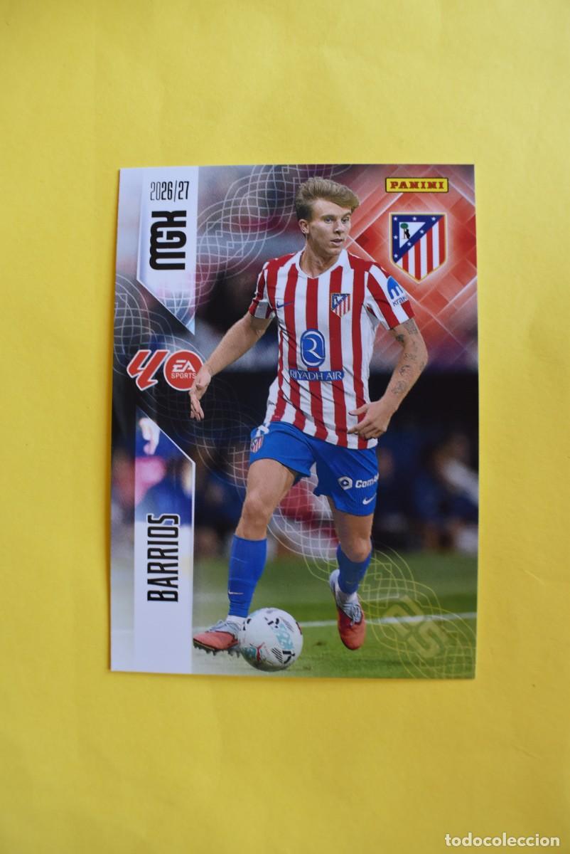 Cromos de f&uacute;tbol: Cromo La Liga. Megacracks. 2026 2027. 26 27. Barrios. Atl&eacute;tico de Madrid. N. &ordm; 65. Panini
