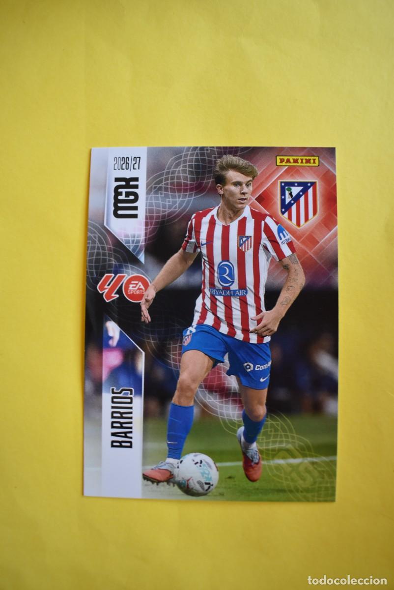 Cromos de f&uacute;tbol: Cromo La Liga. Megacracks. 2026 2027. 26 27. Barrios. Atl&eacute;tico de Madrid. N. &ordm; 65. Panini