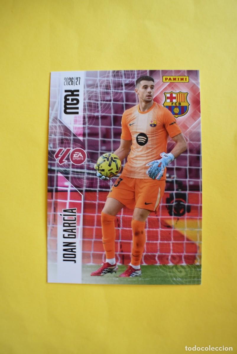 Cromos de f&uacute;tbol: Cromo La Liga. Megacracks. 2026 2027. 26 27. Joan Garc&iacute;a. Barcelona. N. &ordm; 74. Panini