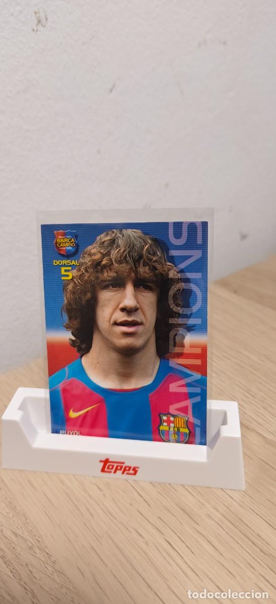 Cromos de f&uacute;tbol: Carles Puyol #17 Campions &ndash; Panini Megacracks Bar&ccedil;a Campi&oacute; 2004/05 &ndash; FC Barcelona