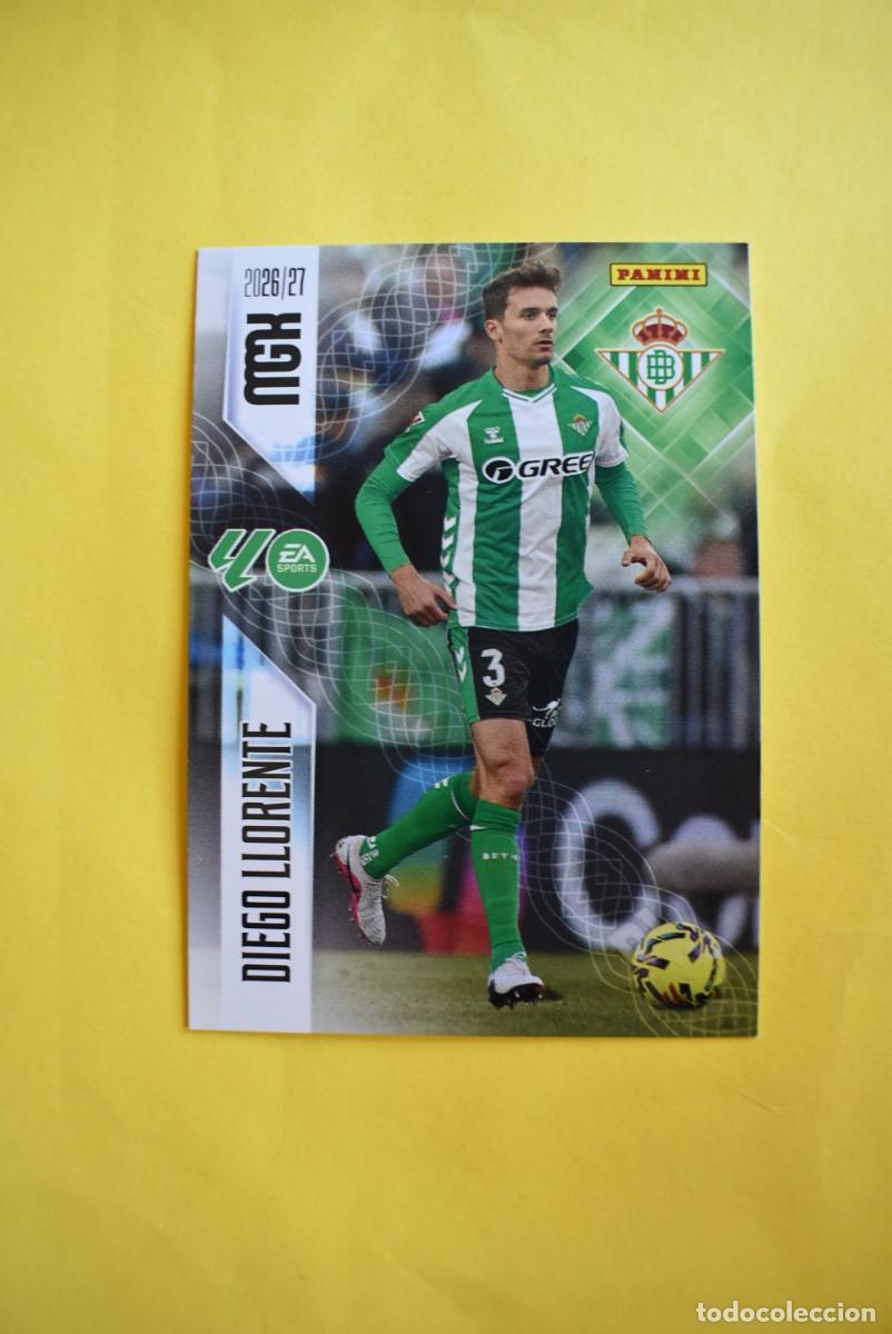 Cromos de f&uacute;tbol: Cromo La Liga. Megacracks. 2026 2027. 26 27. Diego Llorente. Betis. N. &ordm; 96. Panini
