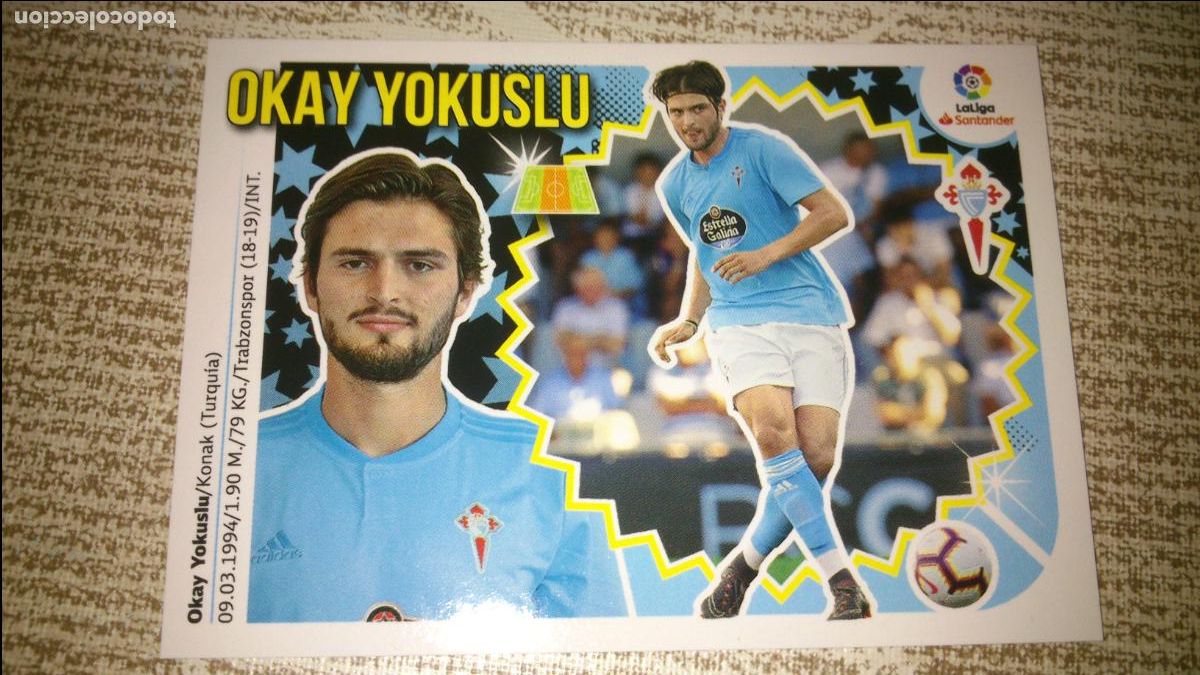 Football Stickers: TEMPORADA 2018 2019 18 19 CELTA N&ordm; 10 OKAY YOKUSLU NUEVO SIN PEGAR