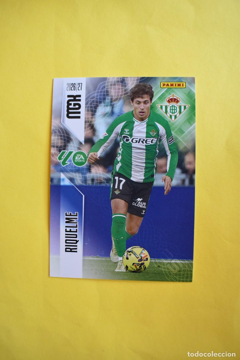 Cromos de f&uacute;tbol: Cromo La Liga. Megacracks. 2026 2027. 26 27. Riquelme. Betis. N. &ordm; 105. Panini