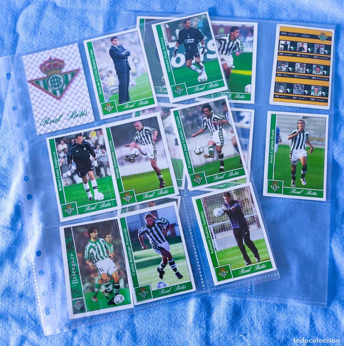 Cromos de f&uacute;tbol: LOTE DE CROMOS DE FUTBOL LIGA 2002 MUNDICROMO DEL BETIS