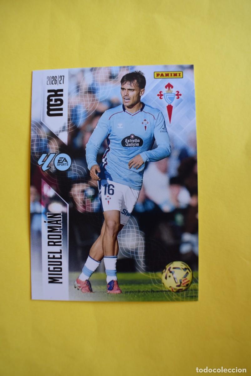 Cromos de f&uacute;tbol: Cromo La Liga. Megacracks. 2026 2027. 26 27. Miguel Rom&aacute;n. Celta de Vigo. N. &ordm; 119. Panini