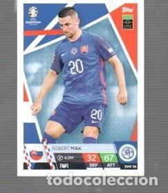 Cromos de f&uacute;tbol: CROMOS DE EURO 2024 EN GERMANY EDITO TOPPS Y MATCH TAX DE SLOVAKIA R&Oacute;BERT MAK N&ordm; SVK16