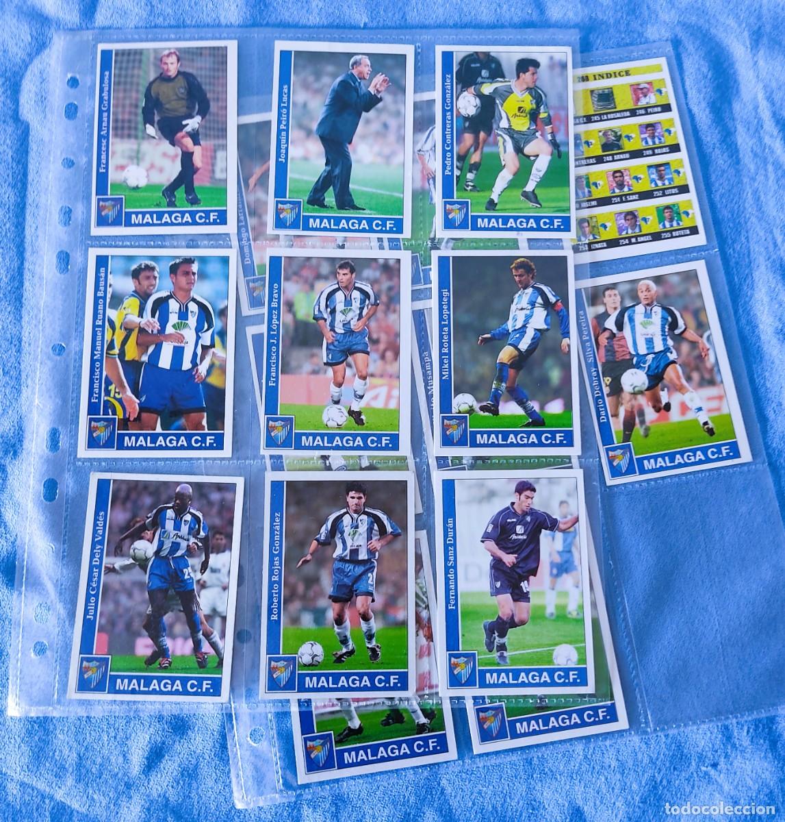 Cromos de f&uacute;tbol: LOTE DE CROMOS DE FUTBOL LIGA 2002 MUNDICROMO DEL MALAGA