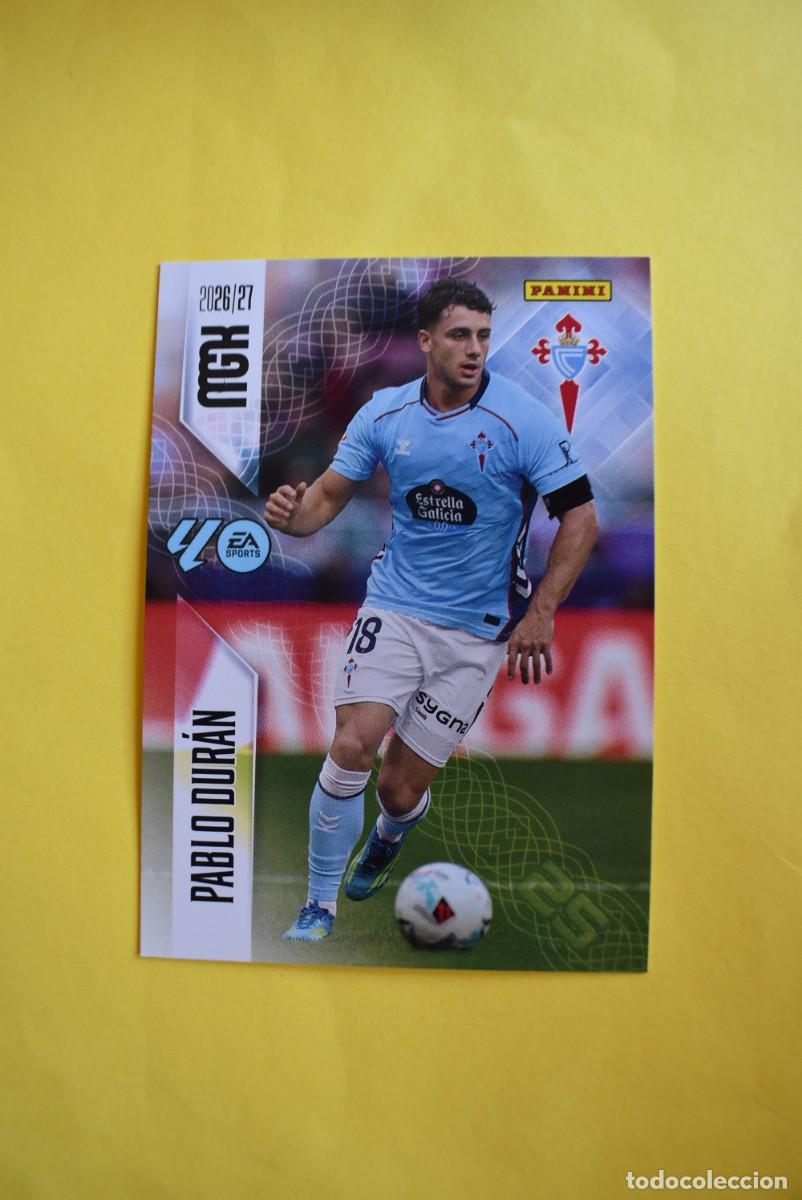 Cromos de f&uacute;tbol: Cromo La Liga. Megacracks. 2026 2027. 26 27. Pablo Dur&aacute;n. Celta de Vigo. N. &ordm; 123. Panini