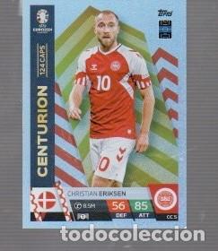 Cromos de Futebol: CROMOS DE EURO 2024 EN GERMANY EDITO TOPPS Y MATCH TAX DE DENMARK CHRISTIAN ERIKSEN N&ordm; CC3