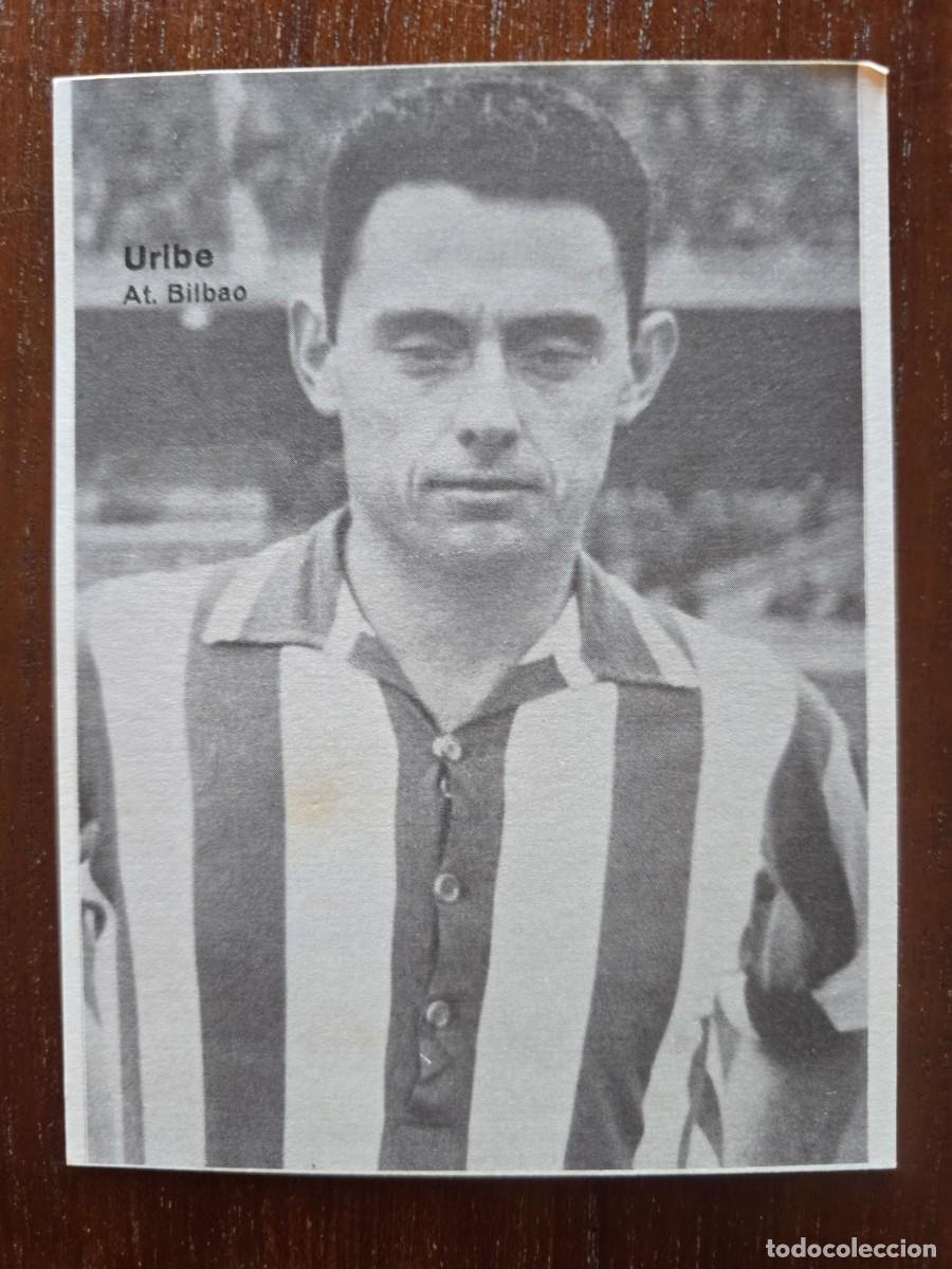 Cromos de f&uacute;tbol: Cromo Futbol Doble.Uribe.Uriarte.Bibao.Graficas Bergas