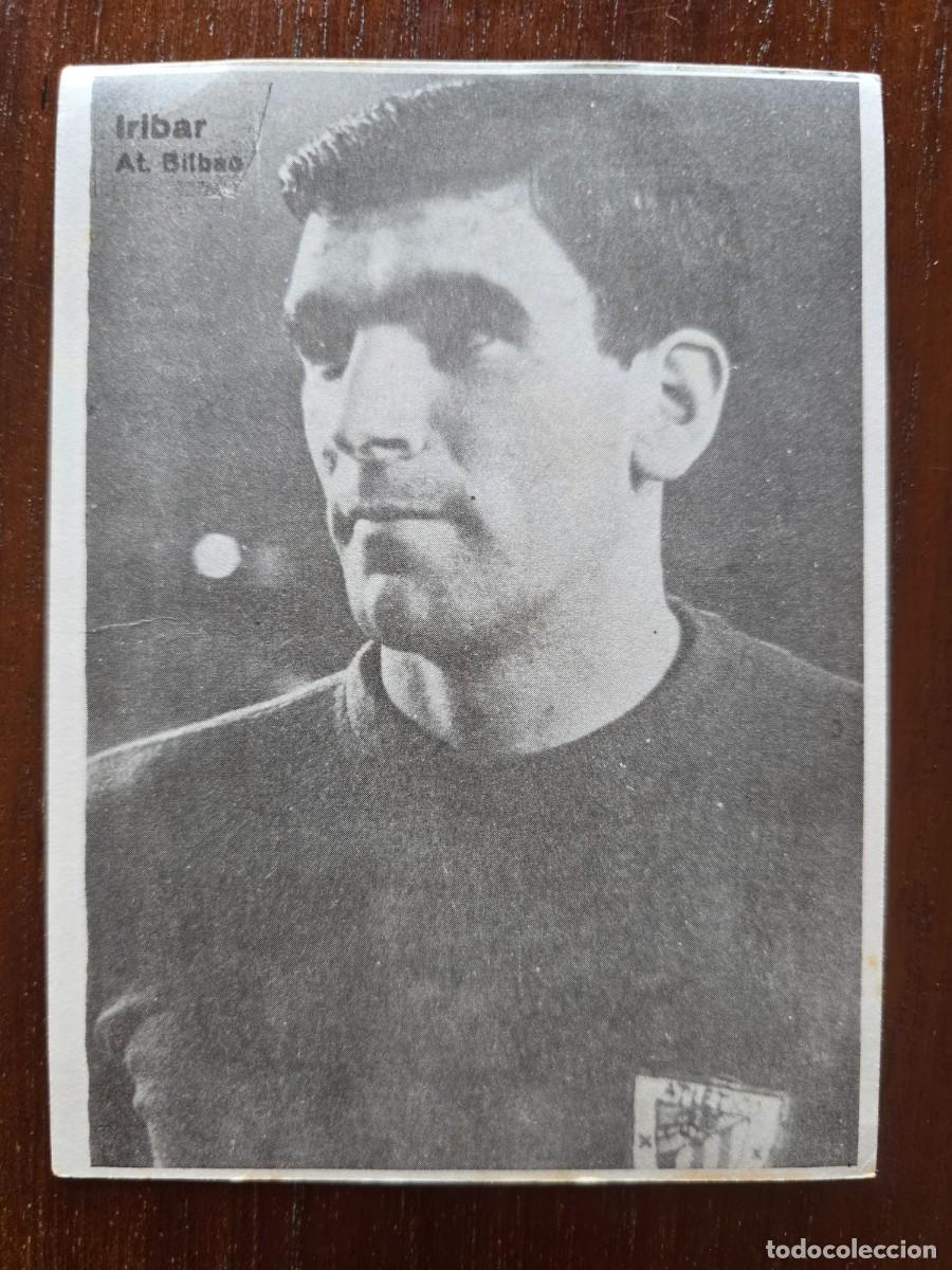 Cromos de f&uacute;tbol: Cromo Futbol Doble.Iribar.Alineacion.Bibao.Graficas Bergas