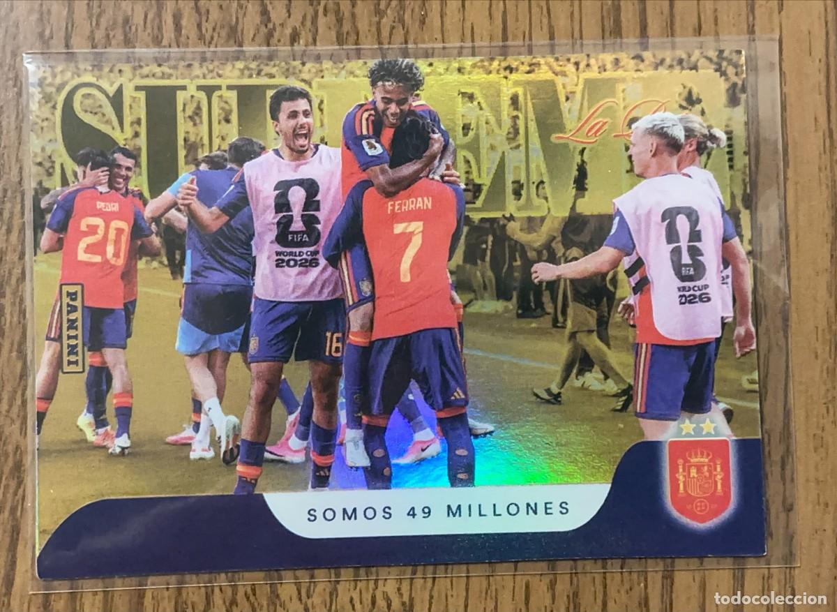 Cartes &agrave; collectionner de Football: Cromo especial n&uacute;mero S10 titulado &rdquo;El poder del grupo - Somos 49 millones&rdquo;, perteneciente a la cole