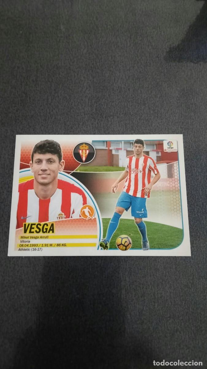 Cromos de f&uacute;tbol: Vesga 35 Sporting de Gijon Liga Este Mercado de Invierno 2016 2017