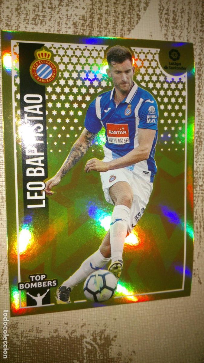Cromos de f&uacute;tbol: TEMPORADA 2018 2019 18 19 TOP BOMBERS N&ordm; 11 LEO BAPTISTAO ESPA&Ntilde;OL NUEVO SIN PEGAR