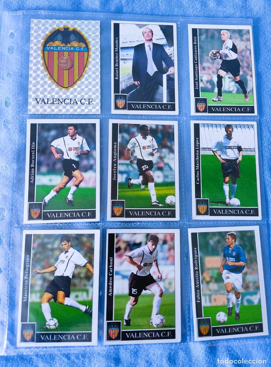 Cromos de f&uacute;tbol: LOTE DE CROMOS DE FUTBOL LIGA 2002 MUNDICROMO DEL VALENCIA
