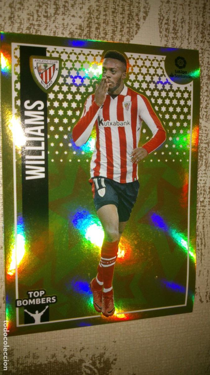 Cromos de f&uacute;tbol: TEMPORADA 2018 2019 18 19 TOP BOMBERS N&ordm; 25 WILLIAMS ATHLETIC DE BILBAO NUEVO SIN PEGAR