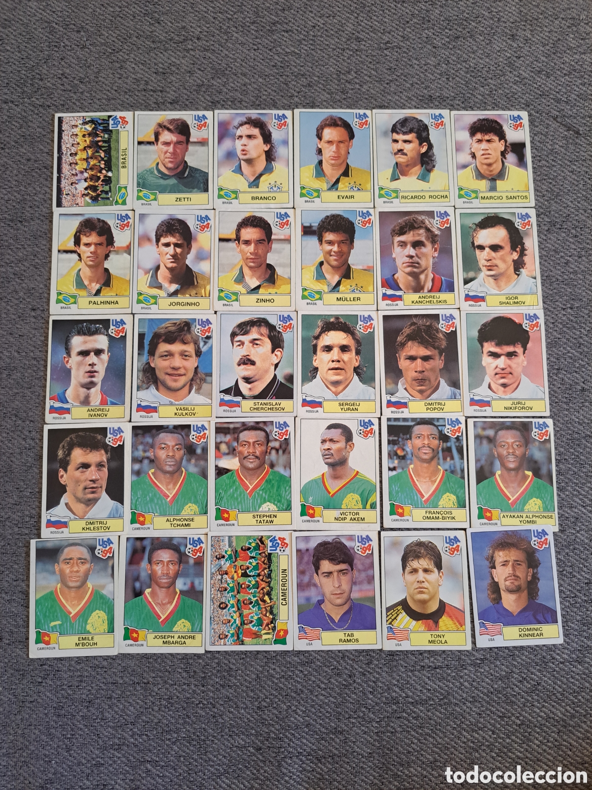 Cromos de f&uacute;tbol: 207 cromos diferentes sin pegar. Mundial USA 94 Panini