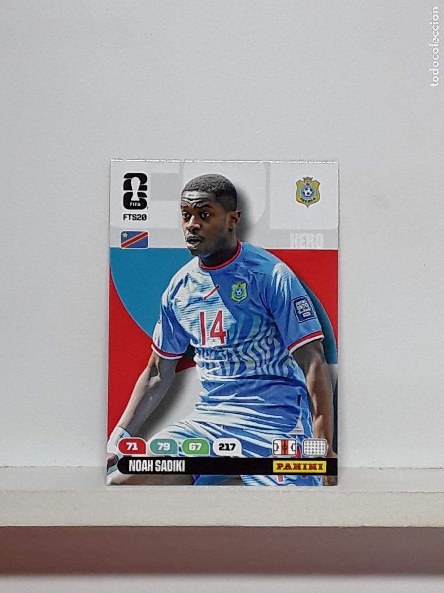 Cromos de f&uacute;tbol: ADRENALYN MUNDIAL 2026 WORLD CUP 26 ALBUM PANINI N FTS20 FTS 20 CONGO NOAH SADIKI