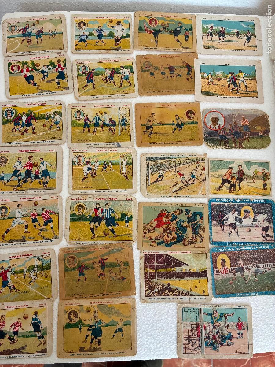 Cromos de f&uacute;tbol: Lote 26 cromos antiguos f&uacute;tbol futbolistas chocolates royal, supremo , farmacia 10x6 cm aprox fotos