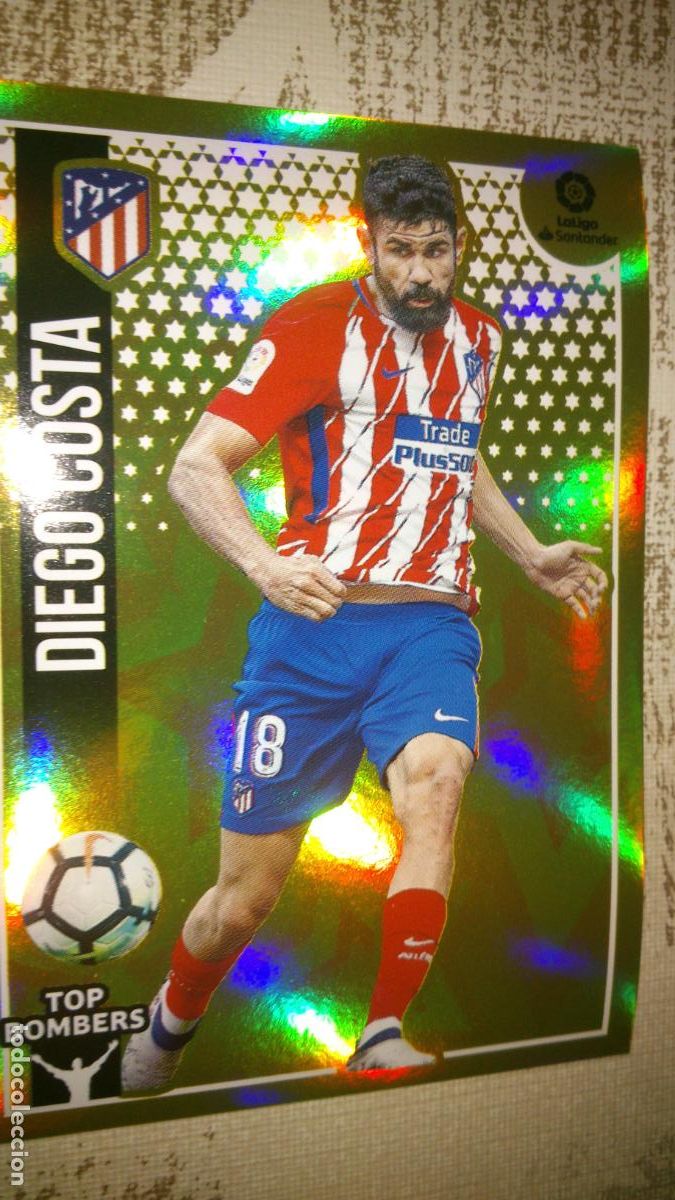 Cromos de f&uacute;tbol: TEMPORADA 2018 2019 18 19 TOP BOMBERS N&ordm; 8 DIEGO COSTA ATLETICO DE MADRID NUEVO SIN PEGAR