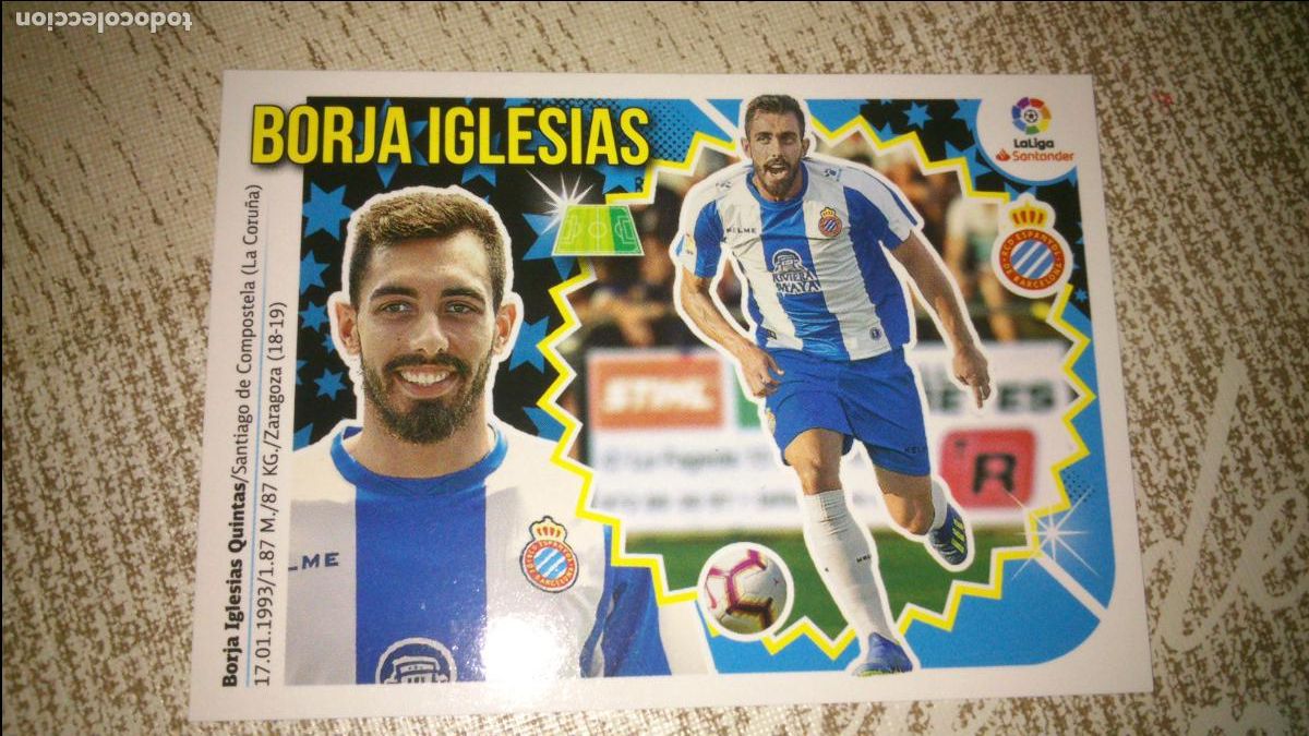 Cromos de f&uacute;tbol: TEMPORADA 2018 2019 18 19 FICHAJE N&ordm;5 5 BORJA IGLESIAS ESPA&Ntilde;OL NUEVO SIN PEGAR