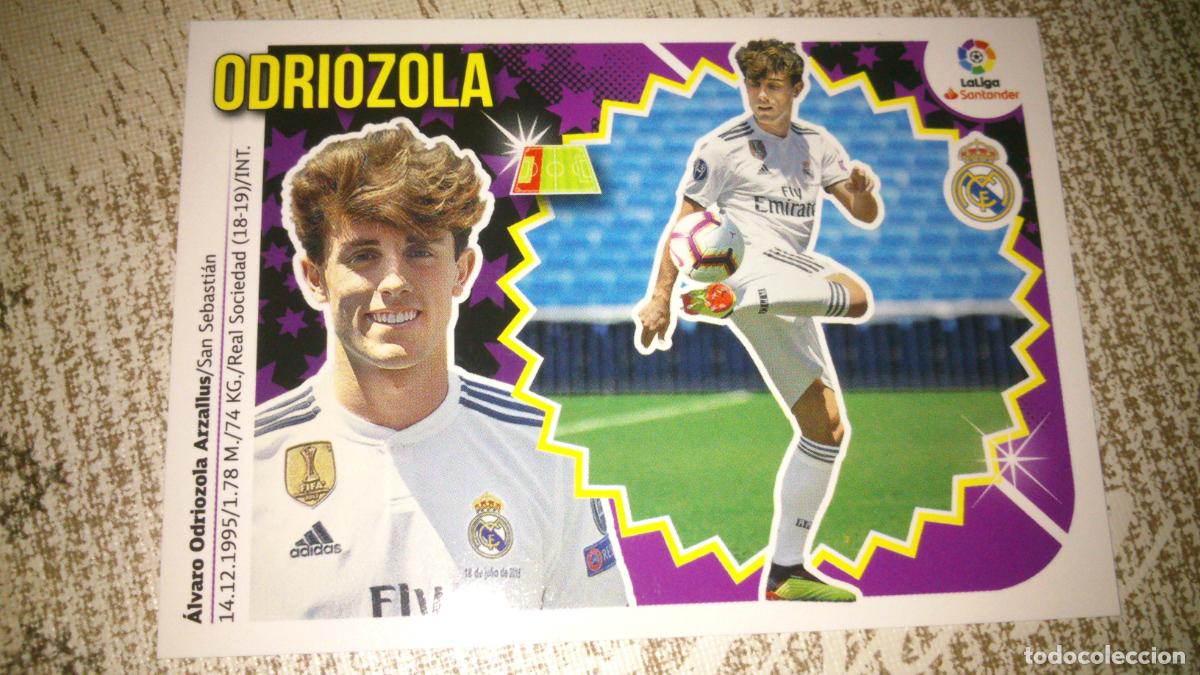 Football Stickers: TEMPORADA 2018 2019 18 19 FICHAJE N&ordm;7 7 ODRIOZOLA REAL MADRID NUEVO SIN PEGAR