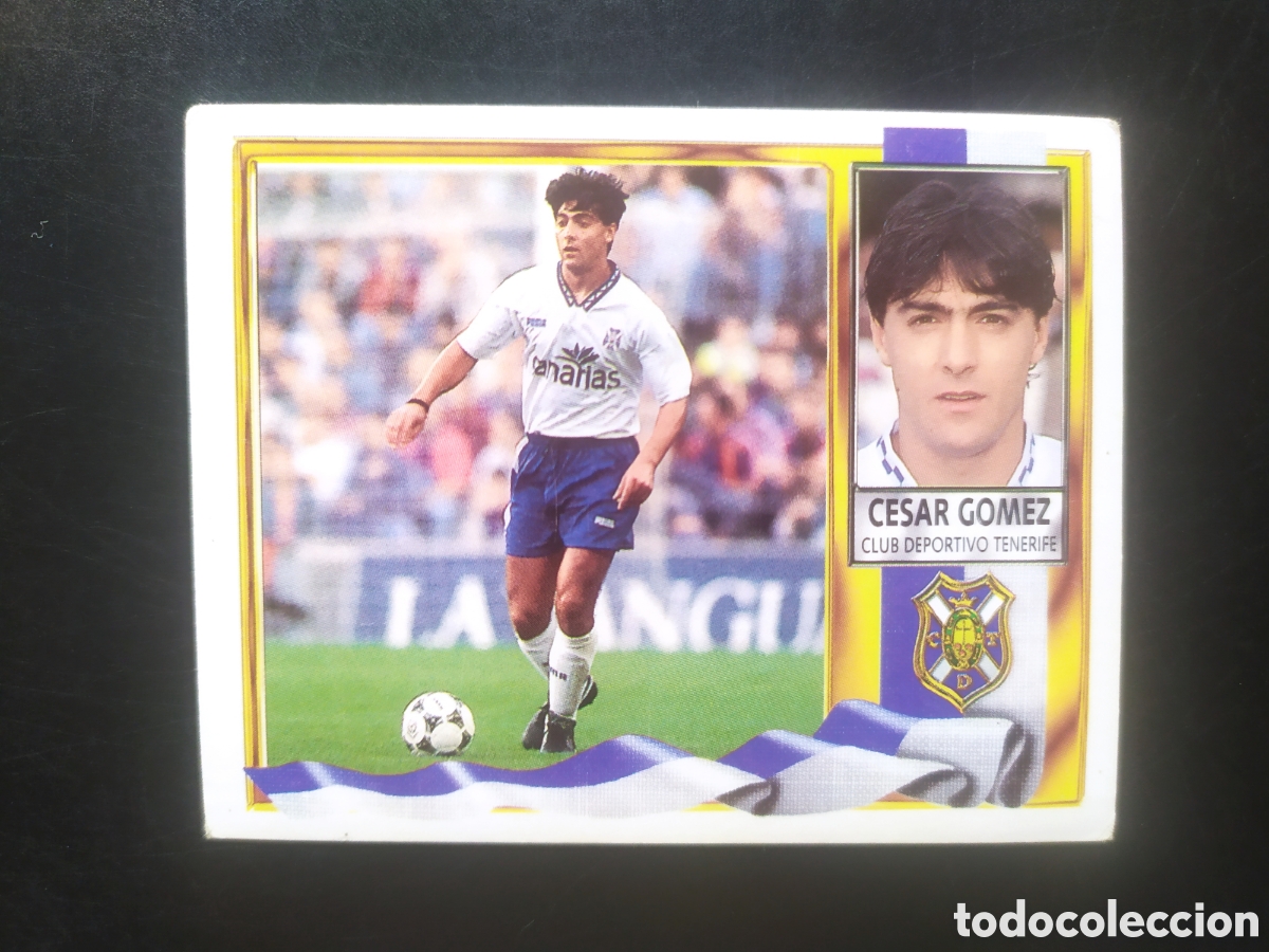 Fu&szlig;ball-Sticker: Liga este 1995 1996 95 96 C&eacute;sar G&oacute;mez Tenerife sin pegar