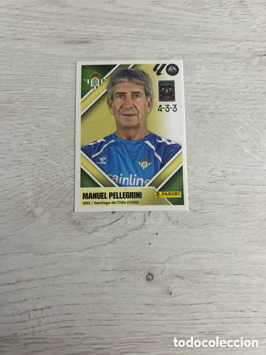 Cromos de f&uacute;tbol: Manuel Pellegrini 2 Entrenador Betis Liga Este 2026/27 26-27 Panini